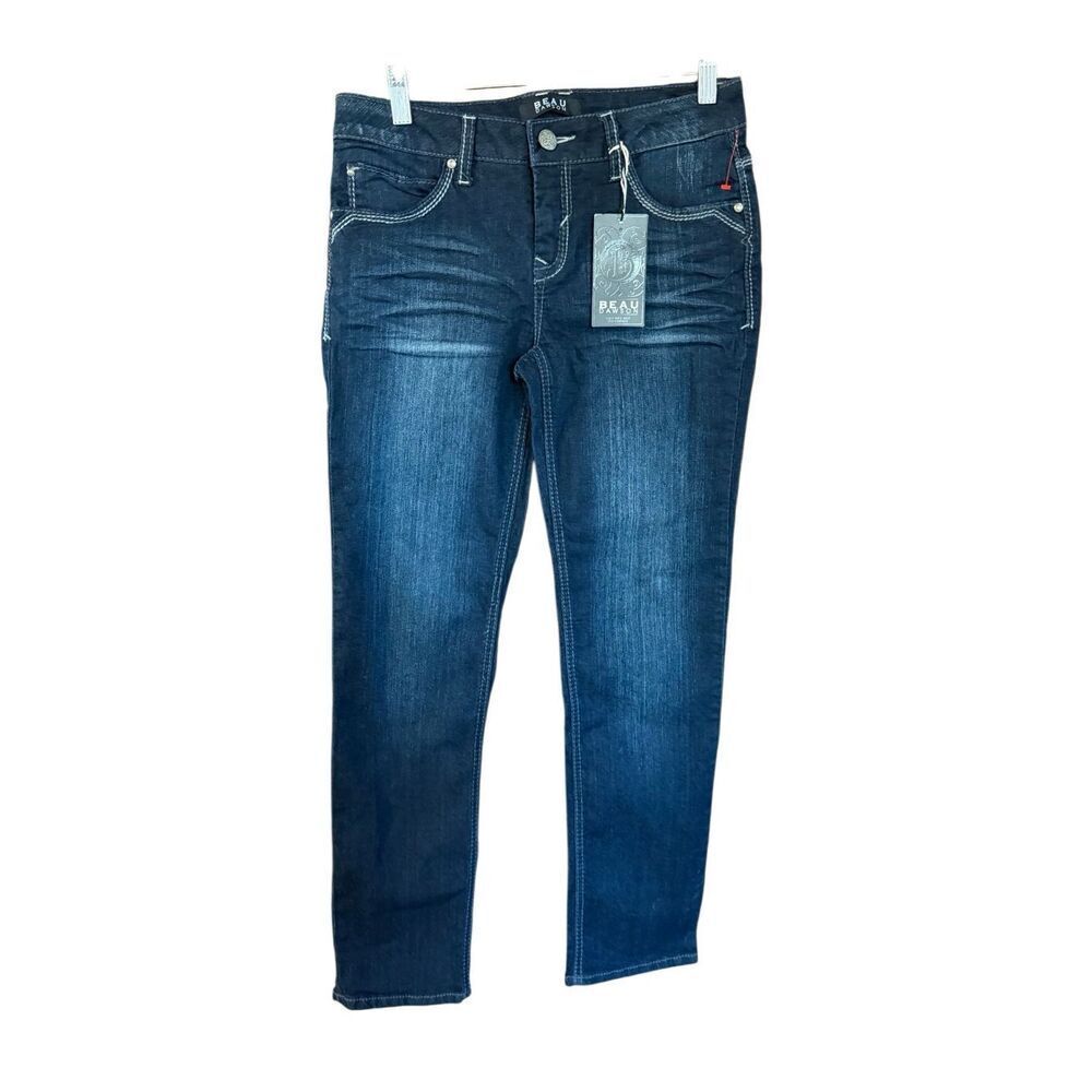 Beau Dawson Womans Stud embroidered back pockets Jeans Sz 8P NWT